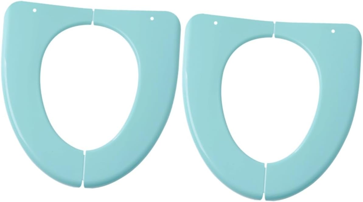 2pcs Portable Folding Potty Seat Cover Travel-friendly Cushion Pad for Toilet Training Lightweight Plastic Design for Use Green