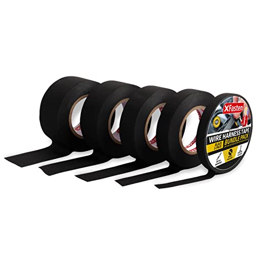 XFasten Wire Harness Tape Wire Loom Tape 250ft 3/4 Inch x 50ft (5-Set Width) | Residue-Free Audio Engine Wire Tape Automotive Wiring Tape Wire Harness Wrap for Car Audio & Video Installation Products