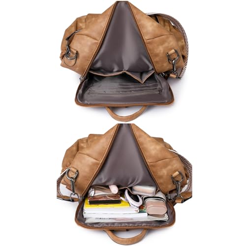 Image of Women's Fashion Backpack Purse for Women Leather Multipurpose Design Ladies Shoulder Bag Travel bag Satchel Handbags