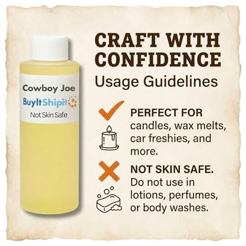 Image of Cowboy Joe from Our Leather Collection - Perfect for Adding Aroma to Freshies, Candles, Soaps, and Diffusers - 8 oz