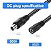 PNGKNYOCN DC8020 auf DC5521 Stromkabel 15cm 14AWG DC 8.0mm x 2.0mm Stecker auf DC 5.5mm x 2.1mm Buchse Adapterkabel für Solar Generator Portable Power Station und Solar Panel（2-Pack）
