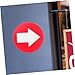 BESPORTBLE 20pcs Reflective Arrow Direction Stickers Markers for Outdoor Camping and Stairway Guidance Bright Red Adhesive Signs for Navigation
