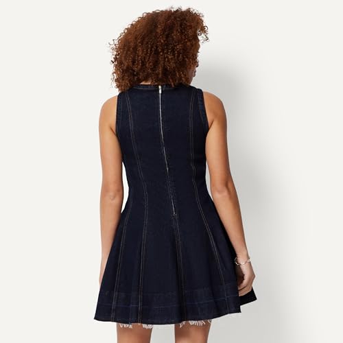 Image of Amazon Essentials Women's Fit & Flare Denim Mini Dress