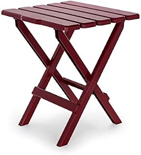 Camco Large Adirondack Portable Outdoor Folding Side Table - Perfect for The Beach