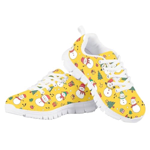 Christmas Children's Running Shoes Lightweight Sports Tennis Shoes for Boys Girls Breathable Mesh Fashion Sneaker for Little Kid Size11-13/ Big Kids Size1-5