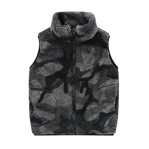 Chaleco de forro polar para niños y niñas, chaleco de forro polar, chaqueta sin mangas para exteriores, Negro , 140-150