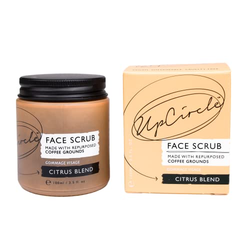 UpCircle Kaffee-Gesichtspeeling - Zitrusmischung für normale und trockene Haut 100 ml - Sheabutter, Kokosnuss + Hagebuttenöl - natürliches, veganes Gesichtspeeling für weiche, glatte Haut Cover