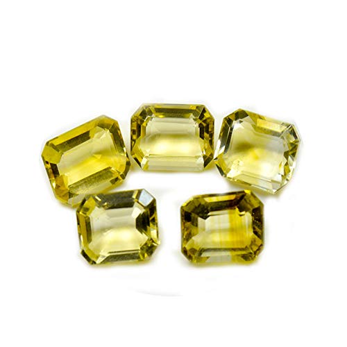 Citrine octogonale en lot de 5 pour réussir vos sertissages de bijoux