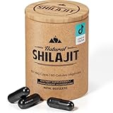 NATURAL SHILAJIT Capsules (2 Months Supply) - 60 Count - Shilajit for Men & Women with Fulvic Acid & Trace Minerals, Plant Based Nutrients for Energy, Immune Support & Vitality