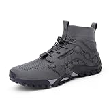 FUHUBB Men's Big Size Barefoot High Top Outdoor Boots...