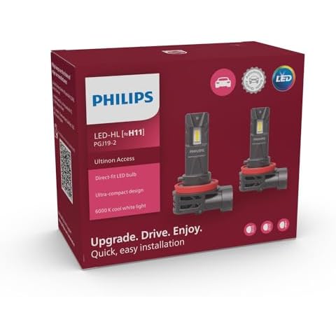 PHILIPS Ultinon Access H11 LED Headlight Bulbs Cover