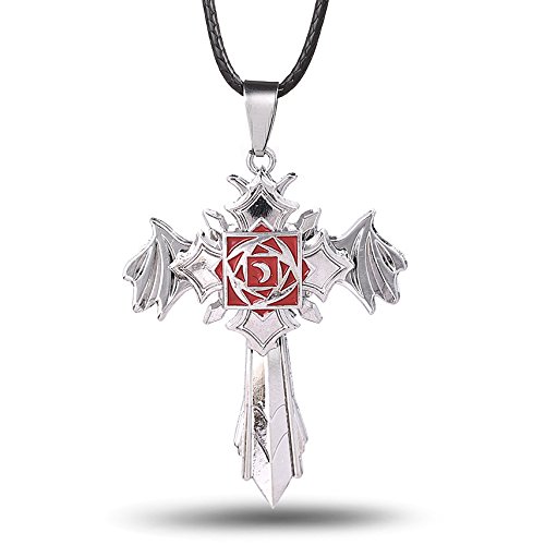 usongs Vampire Knight anime rotatable rose necklace pendant medal
