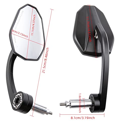 Rétroviseur d'extrémité de barre de moto en aluminium pour Suzuki GSF1250