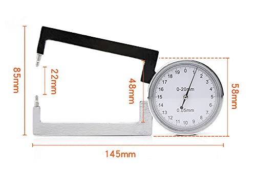 Calibrador mecánico para grosor de lentes 0-20mm miniatura 2