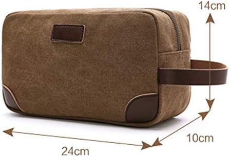 IBLUE Toiletry Bag Leather and Canvas Travel Dopp Kit Bathroom Shaving Organizer for Men&Women Travel Accessories,B03 (KHAKI) 3 IBLUE Toiletry Bag Leather and Canvas Travel Dopp Kit Bathroom Shaving Organizer for Men&Women Travel Accessories,B03 (KHAKI)