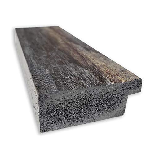 Amanti Art Full Body Brown Framed Floor Leaner Mirror, Glass Size 24X60, Bark Rustic Char Narrow #TOP1