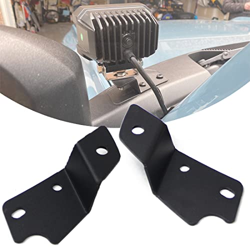 KMFCDAE A Pillar Light Mount Ditch Light Brackets Lower Windshield Hinge Mirror Cowl Hood LED Pods Off-Road Cube Light Mounting Bracket for Bronco 2/4 Door 2021 2022 2023