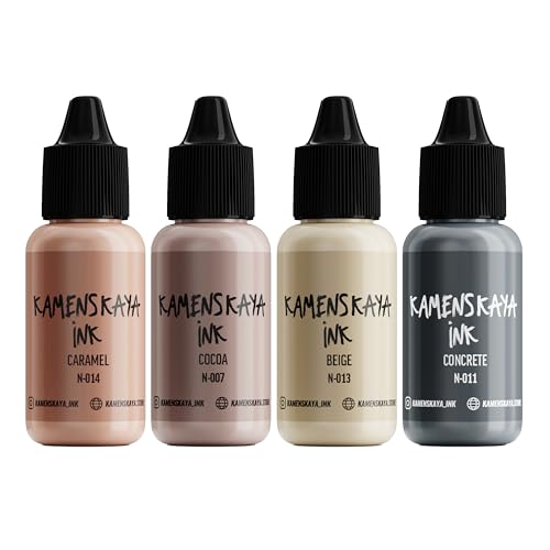 Kamenskaya Alcohol Ink Set - Neutral Pastels - 4 Alcohol Inks x 0.51 fl oz