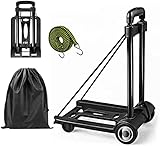 Folding Hand Truck Portable Lightweight Dolly, 88 lbs Load Capacity Heavy Duty Utility Cart with...