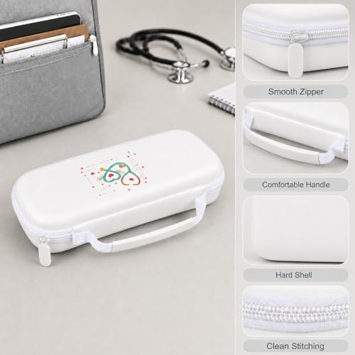 Image of ALKOO Stethoscope Case for 3M Littmann Classic III /Cardiology IV, Ivory | for MDF Acoustica Stethoscopes, for Nurses, Doctors, Nursing School Essentials, Students, Clinic, EMS, Travel, Hard Bag Only