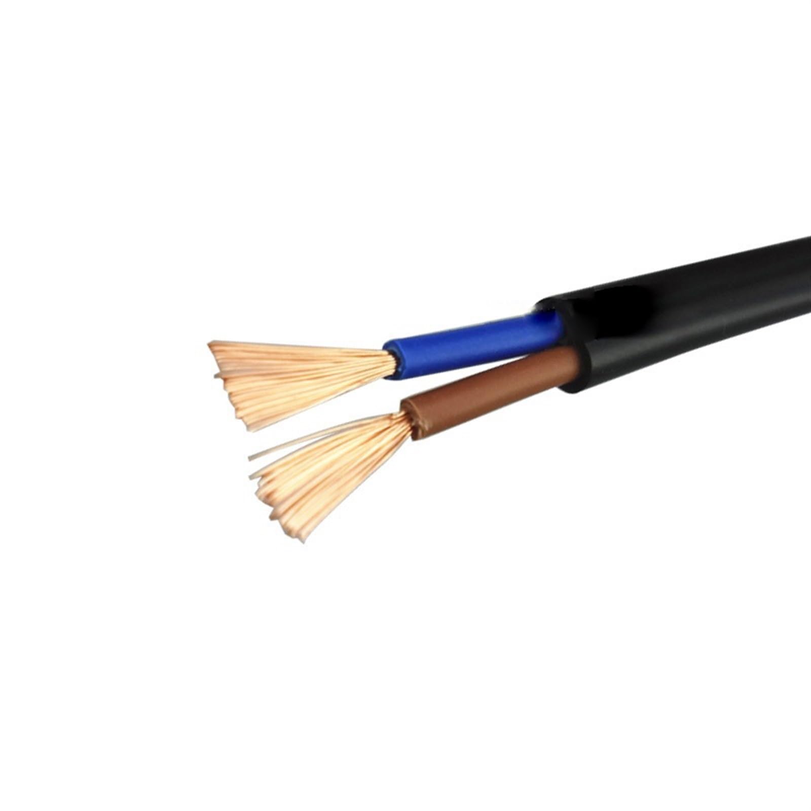 ELLANA Cable Flexible 2pin LED Power Cable, 5meter 18AWG 20AWG 22AWG 24AWG Single Color Electric Wire Black Extension Wire Extension Connector(Color:Black,Size:2 core X 0.5mm2)