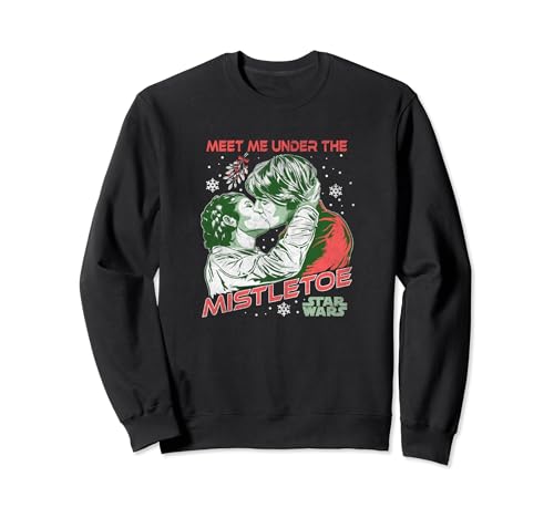 Star Wars Christmas Han Solo & Leia Kiss Under The Mistletoe Sweatshirt