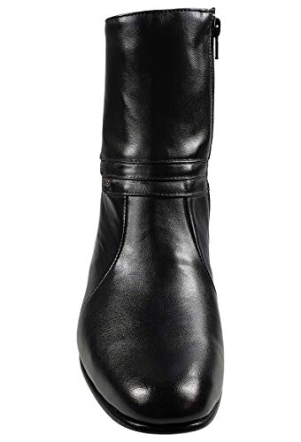 Men's Dress Ankle Boots Genuine Leather Color Black Botin de Vestir4