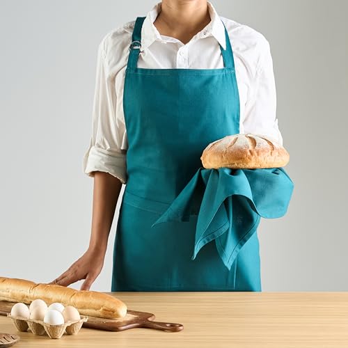 Image of Uni Plain Apron Title - 100% Cotton Kitchen Apron For Women & Men | Uni Plain, (28 inch X32 inch) | Durable Apron with Spacious Pocket - Perfect Kitchen Set for Home or Professional Use
