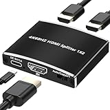 HDMI 2.0b分配器 1入力2出力 4K@60Hz HDMスプリッター ２画面同時出力 3D映像 HDCP 2.3解除 オーディオ同期 複数出力 RGB/HDR10 +/3D対応 PS5/B0X/fire tv stick/HDTV/DVD/PCなど適用