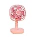 rongweiwang Wiederaufladbarer Tischventilator Sommer mit Nachtlicht Nachttischventilatoren Starke, leistungsstarke, geräuscharme Luftkühlung im Wohnzimmer, Rosa