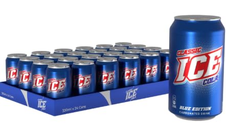 Classic ICE Cola Blue Edition 330ml x 24 Fizzy Cola Beverage with Sweet Caramel & Signature Effervescence Refreshing Bold & Smooth Soft Drink for Parties Sharing & Everyday Enjoyment