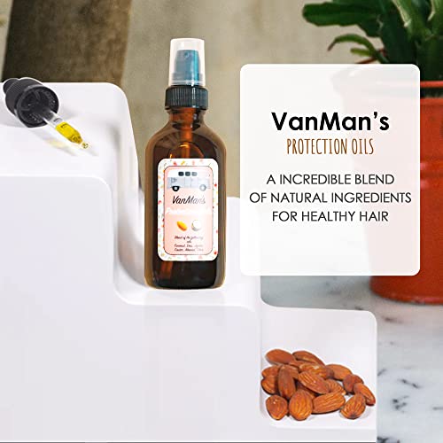 Protection-Oils-Hair-Serum-Infused-with-Castor-Oil-Jojoba-Almond-Olive-Emu-and-Coconut-Oil-For-Hair-Fragrance-Free-Hair-Oil-Suitable-For-All-Hair-Types-Hair-and-Body-Oil-4-ounce