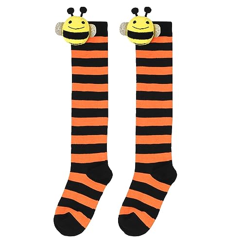 Zcargel Overknee Socks Children Cotton Long Striped Knee Highs Socks for Girls Animal Striped Children's Socks Cute Socks2