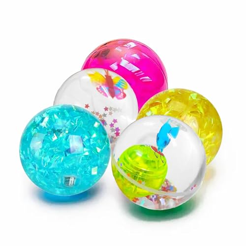 Image of LED Flashing Bouncing Ball for Kids, Fun Toy for Toddlers and Kids, Transparent Water Filled Rubber, Pack of 3