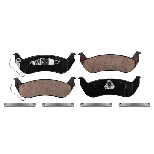 Image of Detroit Axle - Brake Pads for Mercury Grand Marquis Marauder Ford Crown Victoria Lincoln Town Car, Ceramic Brake Pads 2003 2004 2005 2006 2007 2008 2009 2010 2011 Front & Rear Replacement