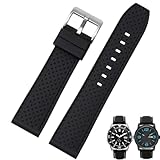 Correas de reloj de silicona suave transpirable para hombres y mujeres, correas de reloj ajustables de goma de liberación rápida, impermeables, compatibles con correas de reloj regulares e