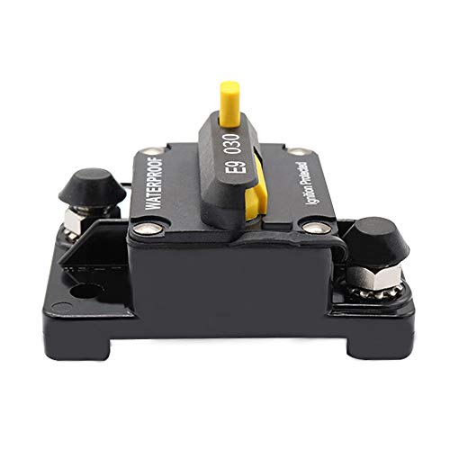 Yorten Disjuntor 30A de bateria dupla com reset manual IP67 à prova d'água 12V 24V fusível