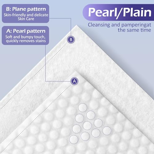 Image of Disposable Face Towel 400 Count, Face Towels, Soft Cotton Dry Wipes Facial Cloths Towelettes for Washing and Drying, Facial Tissue for Cleansing, Skincare and Makeup Remover