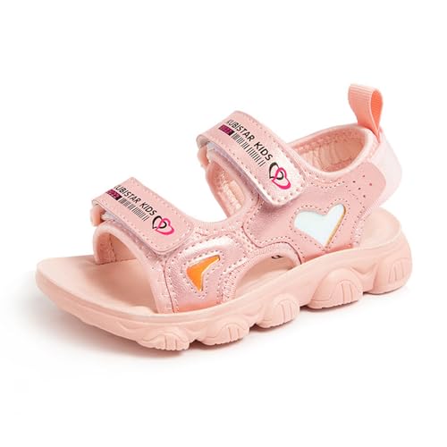 IWIHMIV Girls Sport Sandals Outdoor Non Slip Toddler Girls Beach Sandals Soft Sole Flat Summer Slip On Shoes2