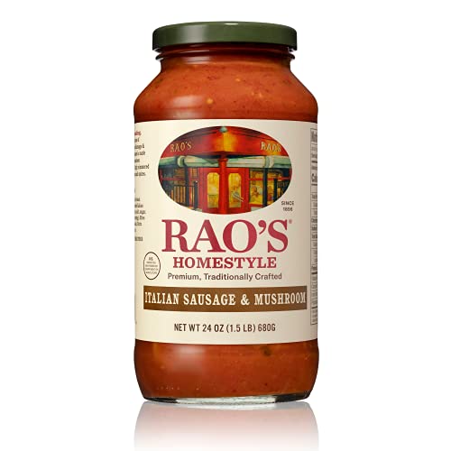 Rao’s Homemade Rao’s Sausage & Mushroom Sauce, 24 Fl oz, 1.5 pound (pack of 1)