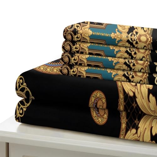 Parure de lit baroque housse de couette 3D microfibre 135x200