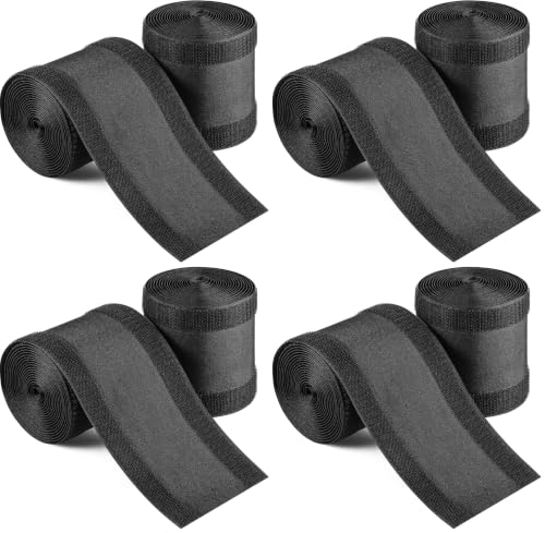 Image of WILLBOND Carpet Cord Cover Cable Protector Floor Cover Cable Protector Management Only for Commercial Office Carpet(19.69 ft,Black) (Pack of 4)