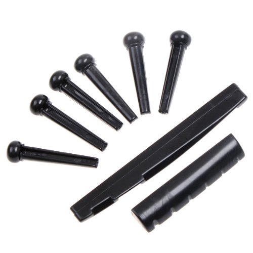 Bridge Pins,XINYIFU A Set of Folk Guitar Bridge Pins Saddle Nut