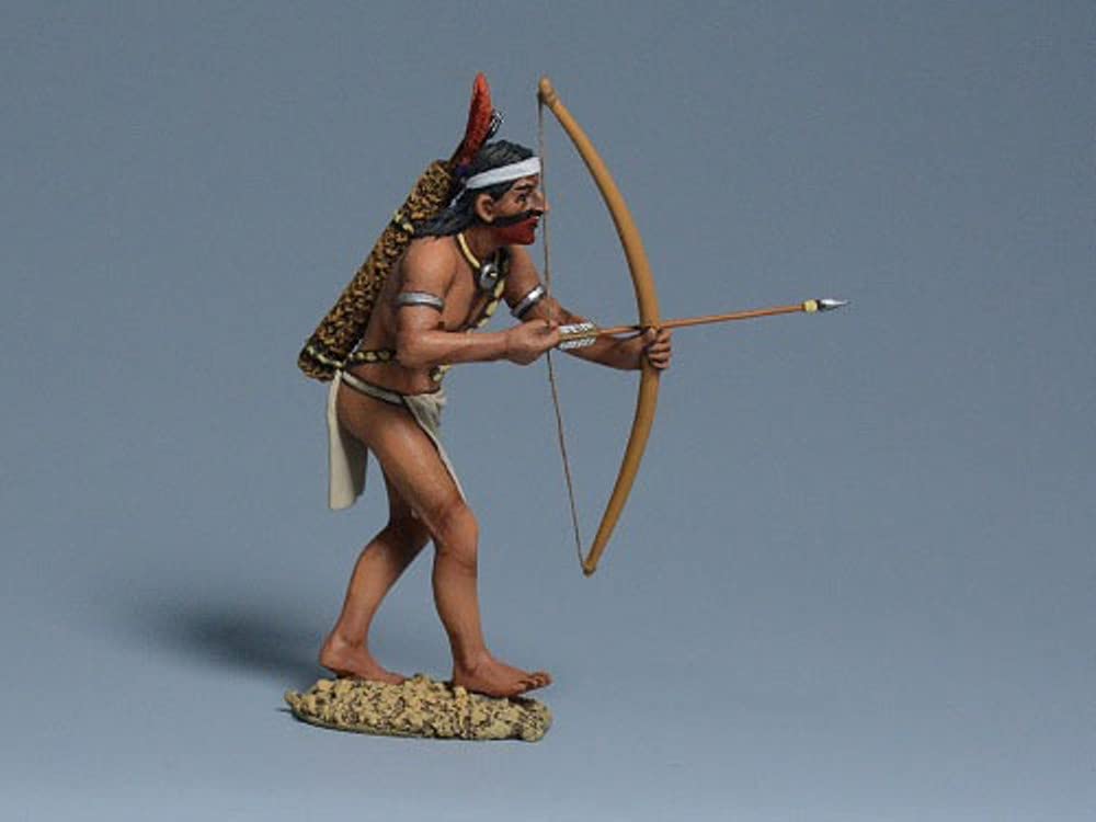 Team Miniatures Conquest of The Americas CLB6016 Arawak Indian Walking with Bow #1 1:30 Scale Pewter