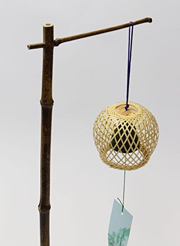 Amazon.co.jp: 竹細工「室内用・黒竹・風鈴スタンド、すかし風鈴セット