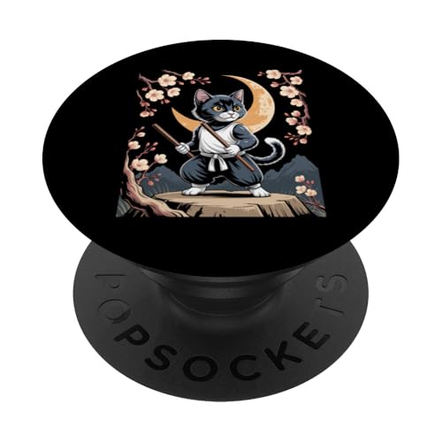 Kung Fu Cat Hanbo Eskrima Kungfu Kali Kitten Artes Marciales PopSockets PopGrip Adhesivo