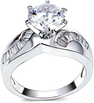 Rings for Women Wedding rings 3 carat Womens unique jewelry 18k gold plated Classic ring ring 7.0