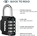 Combination Lock, 4 Digit Combination Padlock for School Gym Sports Locker, Fence, Toolbox, Case, Hasp Cabinet Storage (2 Pack, Light Blue & Black)