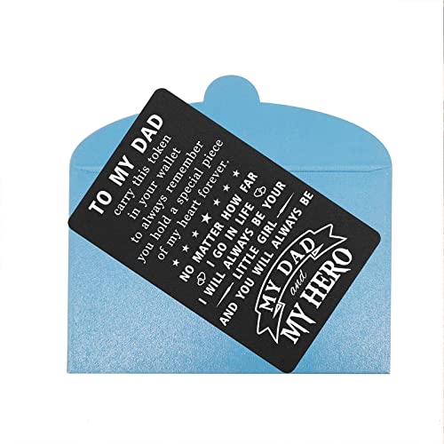 Dad Gifts from Daughter, Dad Wallet Card, I Will Always Be Your Little Girl, I Love You Dad Birthday Card, My Daddy Fathers Day, Christmas - Image 6