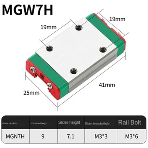 Rail de guidage miniature MGW7H 150mm pour l'automatisation et la micro-robotique - 2